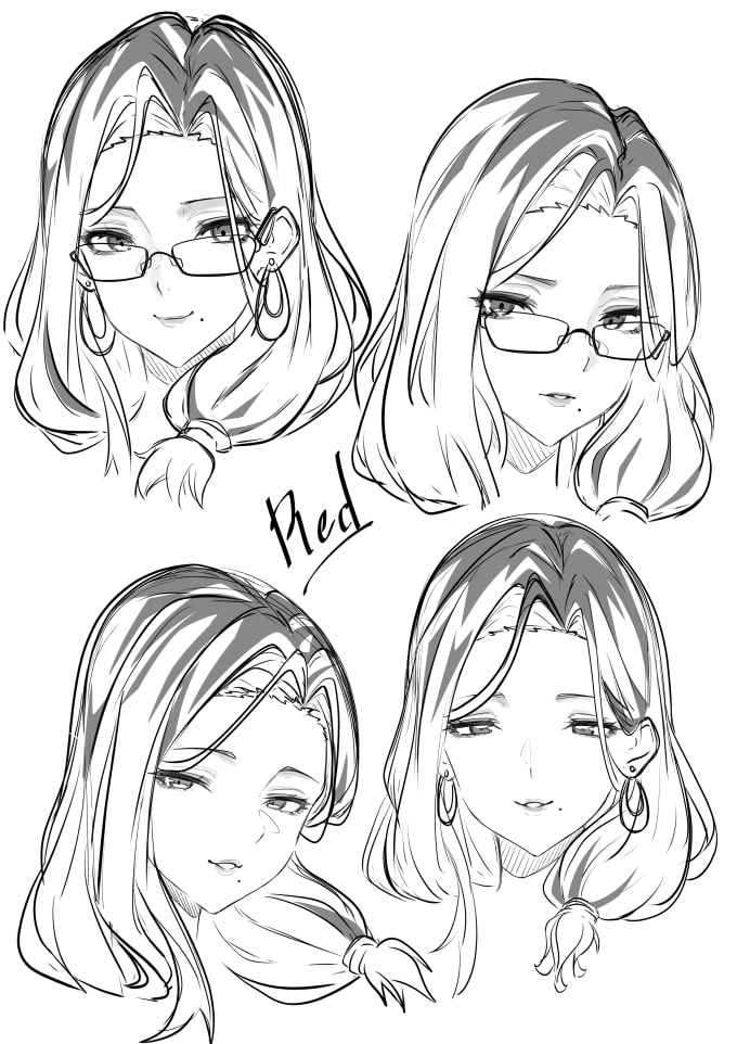 HD wallpaper: anime girls, glasses, close-up, headshot, multi colored, day  | Wallpaper Flare