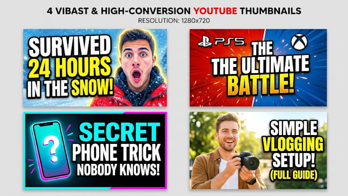create eye catching, vibrant thumbnails that stop the scroll