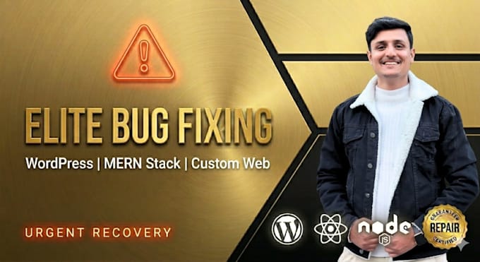 be your expert mern stack and wordpress developer to fix any web bug