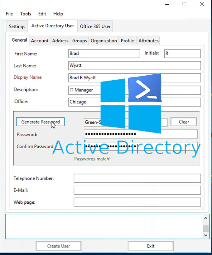 Create a gui to modify your active directory by Alrifaji | Fiverr