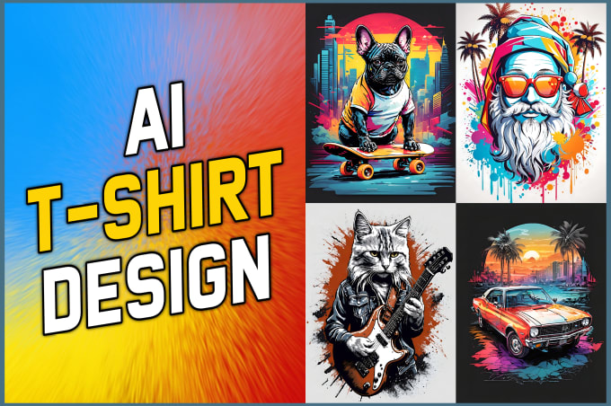 Do graphic t shirt design using leonardo ai image prompt art generation ...