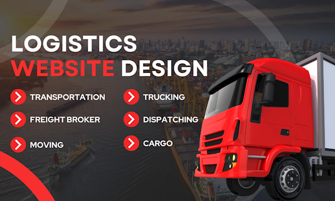 design trucking website,logistic website,dispatch website,freight broker cargo
