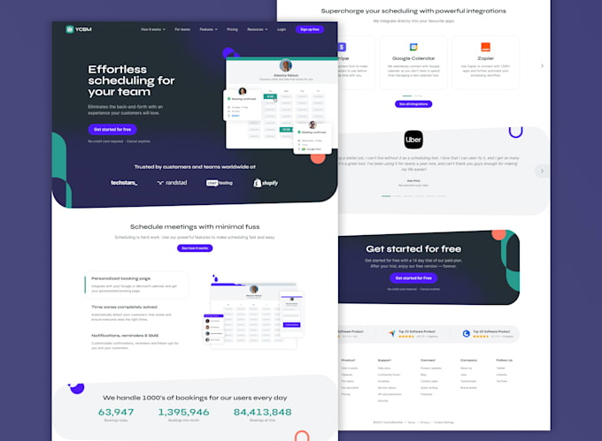 Do website ui ux design, website mockup and webflow landing page in ...