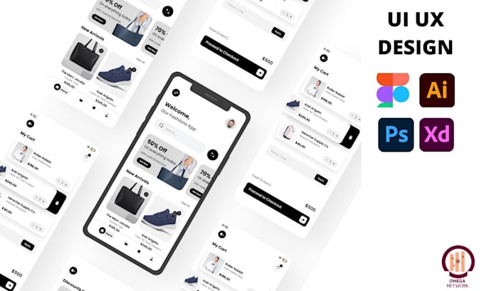 Do ui ux design, website, dashboard, mobile app ui ux design by Omega ...