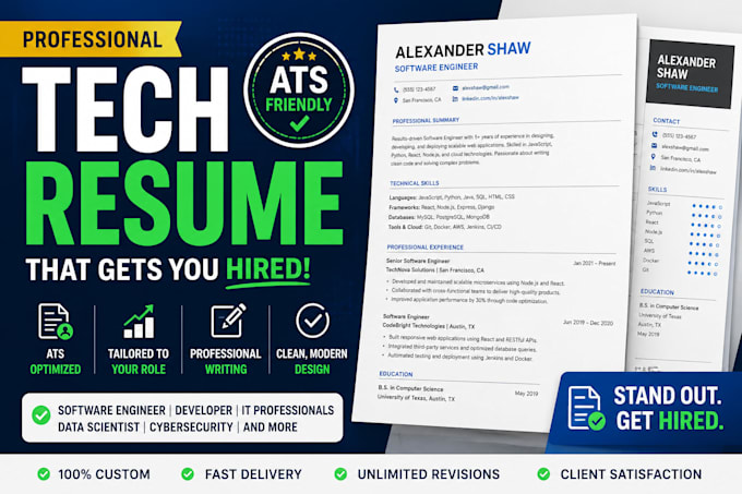create professional tech resume