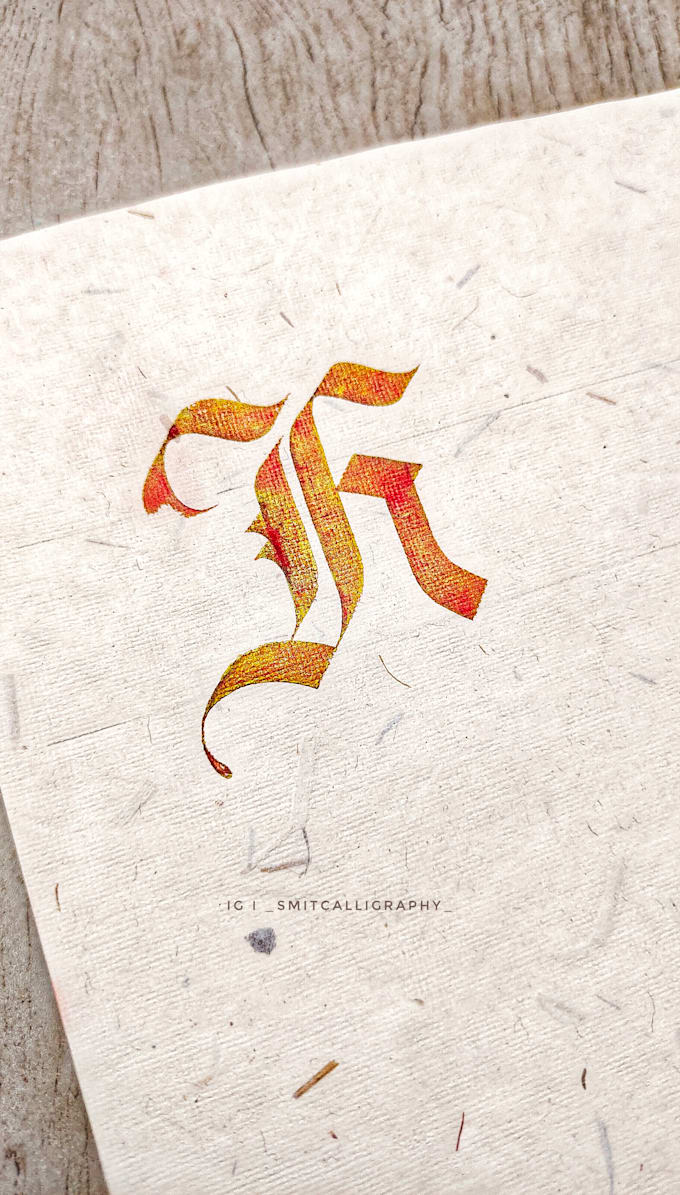 write your name, logo in gothic, old english calligraphy script
