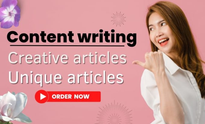I will do content writing of creative and unique articles