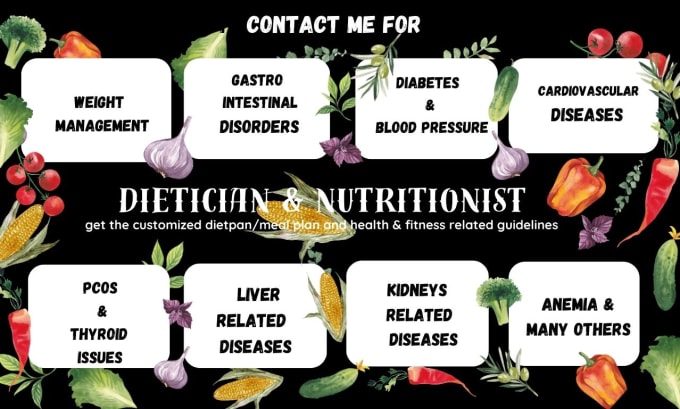 be your dietitian give customize diet plan meal plan