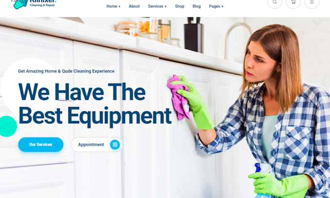 design cleaning website, handyman, junk cleaning website