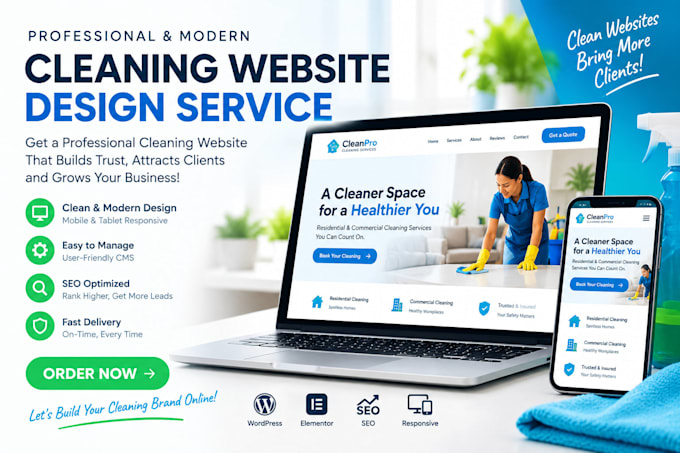 design cleaning website, handyman, junk cleaning website