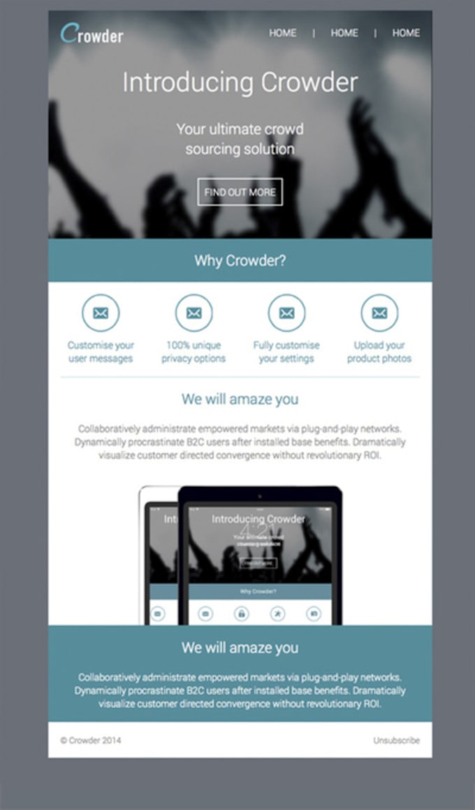 Design a responsive and eye catching email template by Ahmedsabbir401 ...