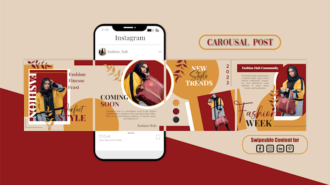 Design creative social media carousel posts for your instagram by Aakfa ...