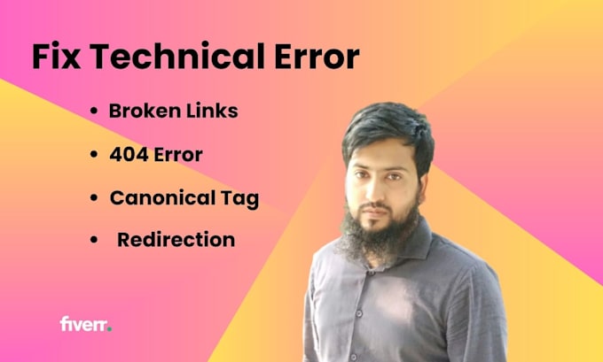 fix 404 error, broken links, redirection, and canonical tag