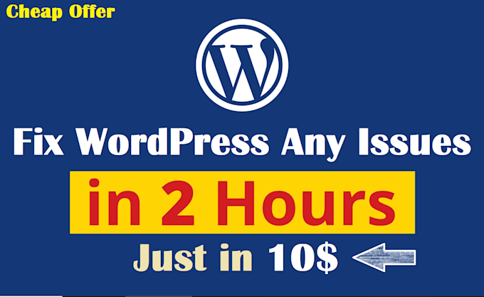 fix your wordpress website any issues and errors just in 2hr