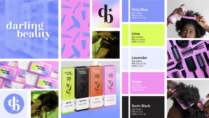 Create feminine brand boards, brand guidelines, brand style guides ...
