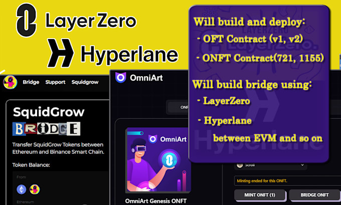 build bridge dapps between evms solana bitcoin ton and tron