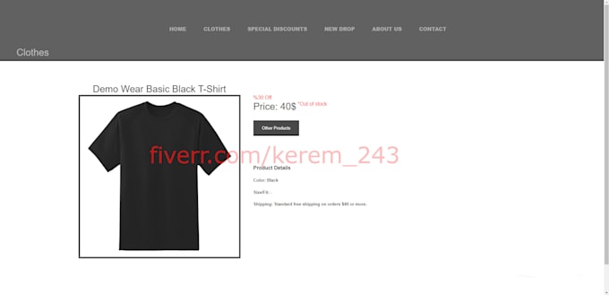 Design a simple custom website with html and css by Kerem_243 | Fiverr