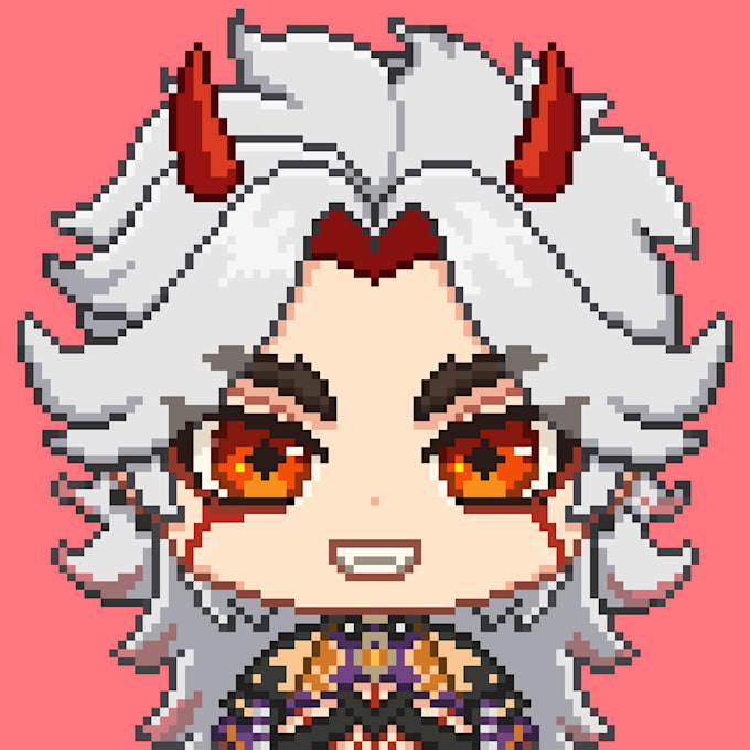 make custom icon chibi pixel art for character you want