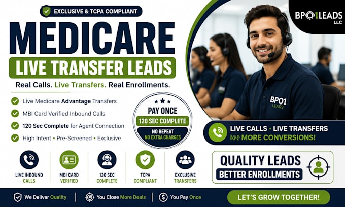 generate medicare live transfers double verified