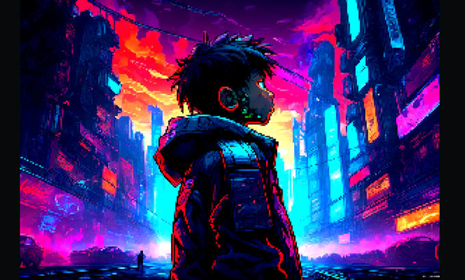 design illustrations, concept art and portraits, pixel art