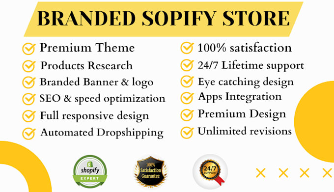 build shopify dropshipping store shopify website