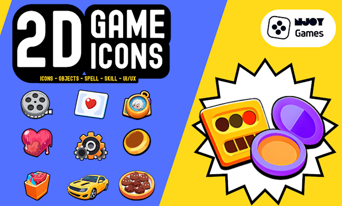 Design game asset for icon ui ux sprite sheet tileset anime by ...