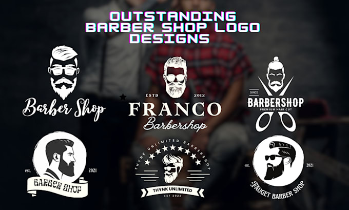 create outstanding barber shop logo designs