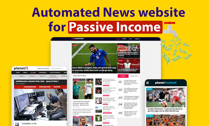 create automated news website, autoblog or bitcoin blog, for passive income