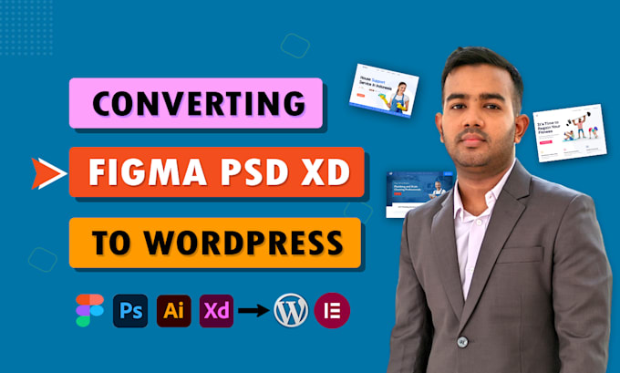 convert figma to elementor figma to elementor website PSD to elementor pro