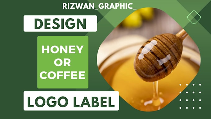 do attractive or eye catchy honey, coffee logo label design