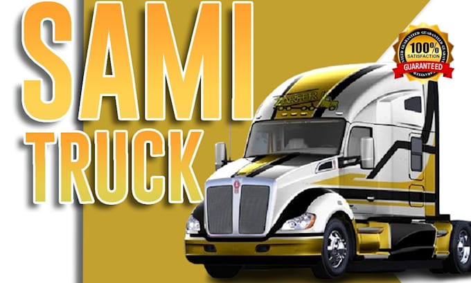 create professional semi truck wrap design