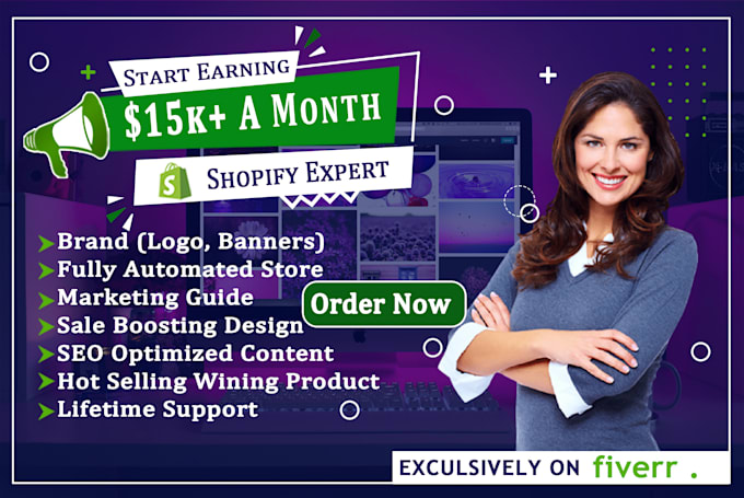 Hot Review! I will design stunning shopify website, shopify dropshipping store  for $85