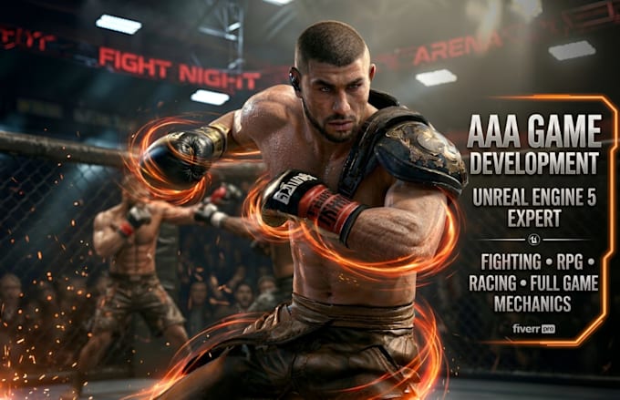 develop an aaa fighting game in unreal engine 5 like street fighter