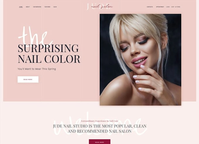 do nail salon business website design