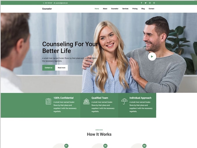 do psychotherapy business website design