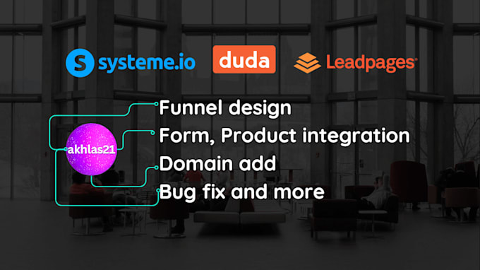 do any task on systeme, duda, leadpages