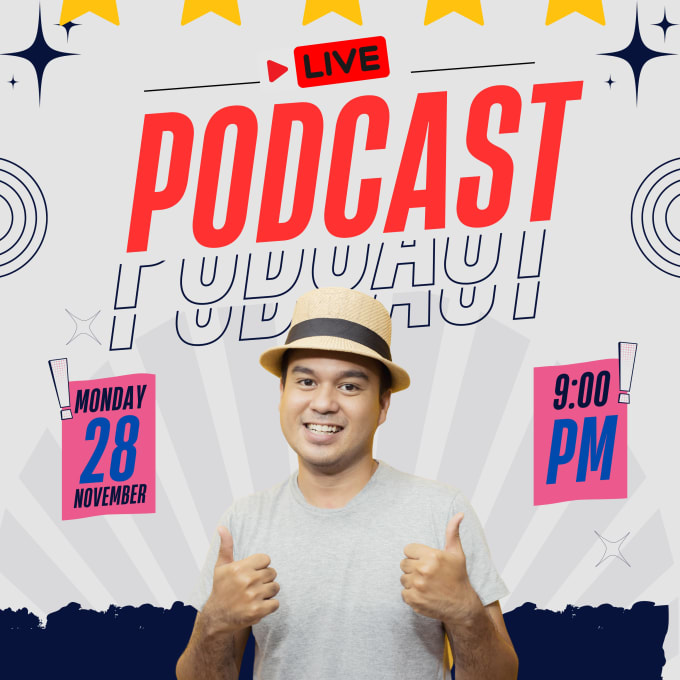 Design your podcast cover art and cover art by Skyhero201 Fiverr