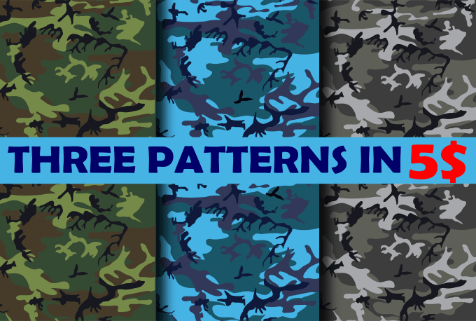 5 Seamless Camouflage Patterns