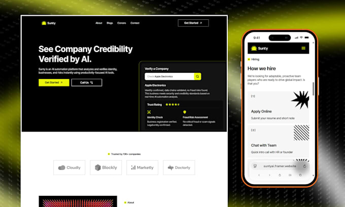 build a professional framer website