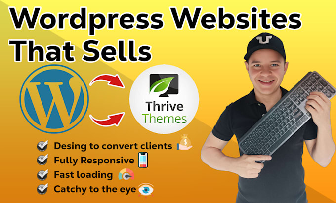 design wordpress website with thive themes, thrive architect