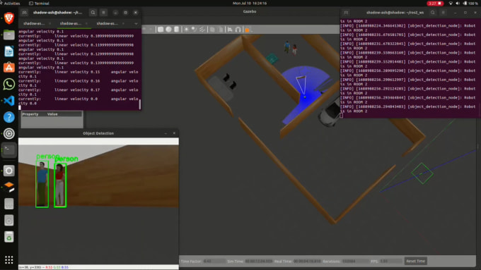 simulate robot on ros using gazebo