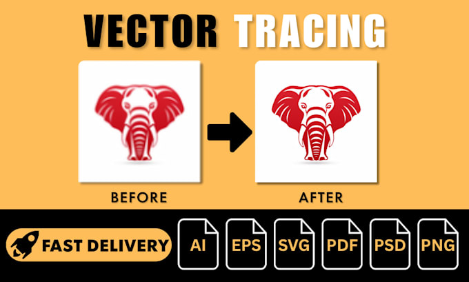 do vector tracing, convert logo to vector file, recreate, vectorize image