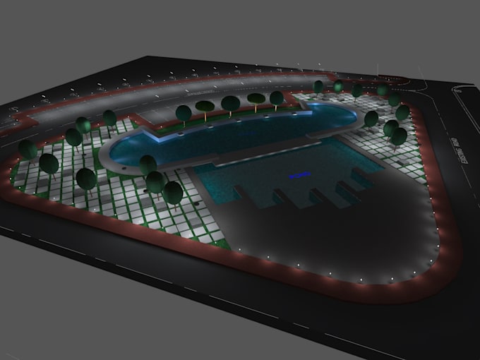 do lighting design layout on dialux for indoor and outdoor architecture