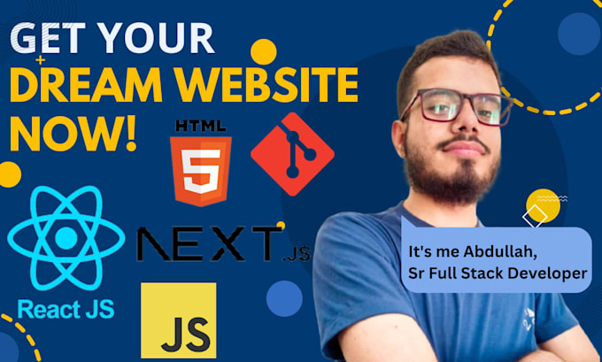 Develop your dream website in react js next js node js by Abdullah_www ...
