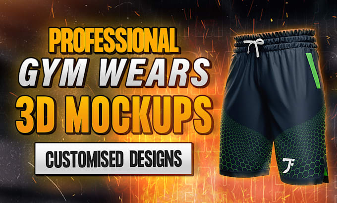 Design gym wear mockup 3d stylish merchandise apparel design by