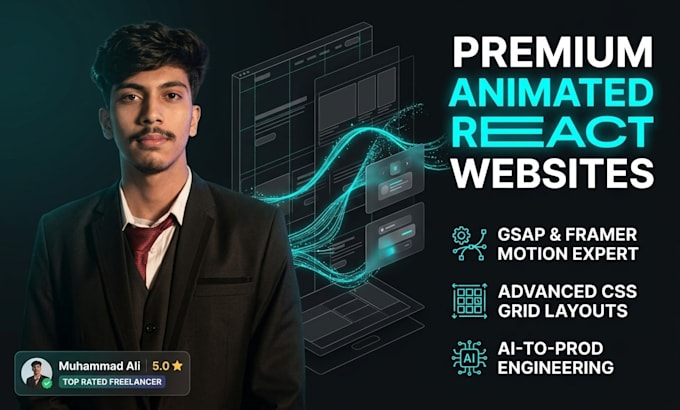 build animated react sites via framer motion and grid