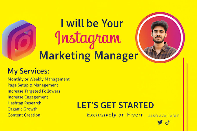 be your instagram organic growth and marketing manager