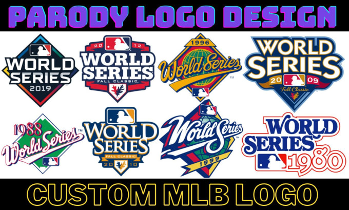 Make custom mlb parody logo embroidery, world series, all star