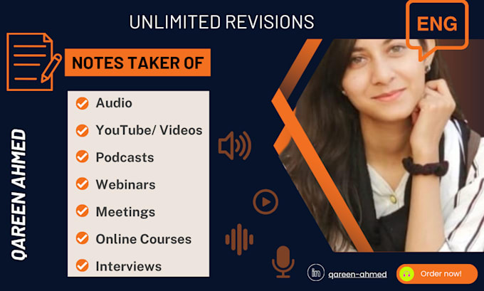 write summarized notes of your audio or video files