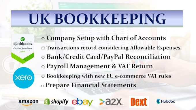 manage your monthly bookkeeping in xero, quickbooks, or freshbooks